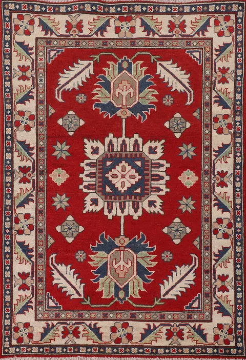 Handmade Red Kazak Oriental Rug 3x5