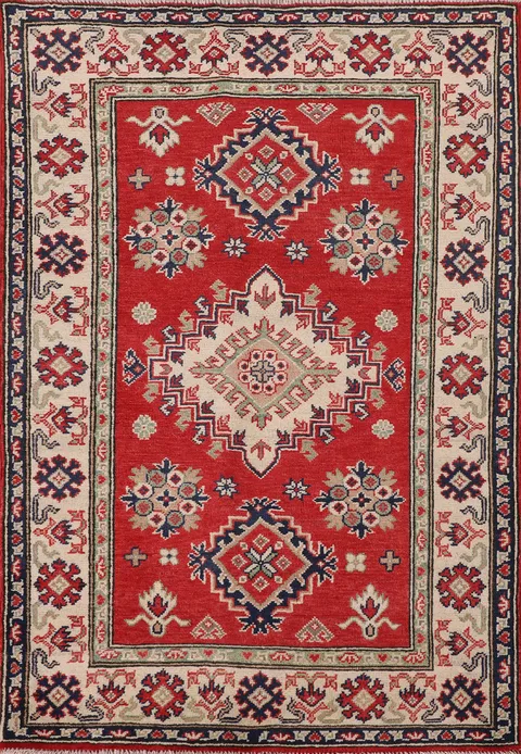 Handmade Red Kazak Oriental Rug 3x5