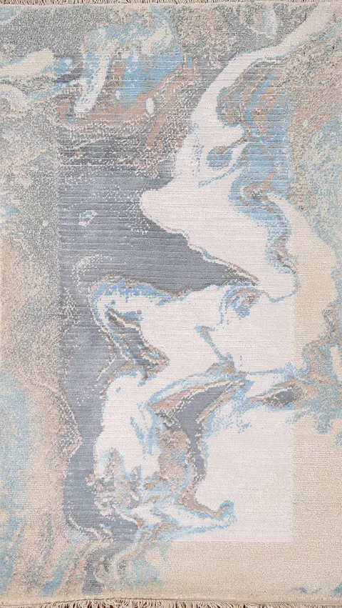 Striped Modern Abstract Oriental Rug 3x5