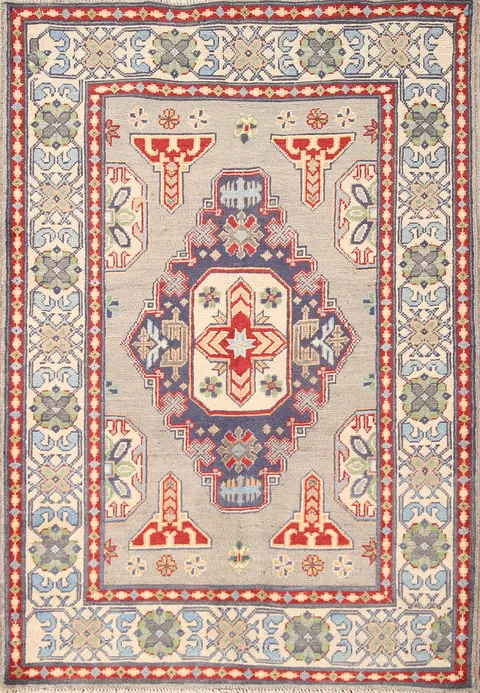 Handmade Wool Kazak Oriental Rug 3x5