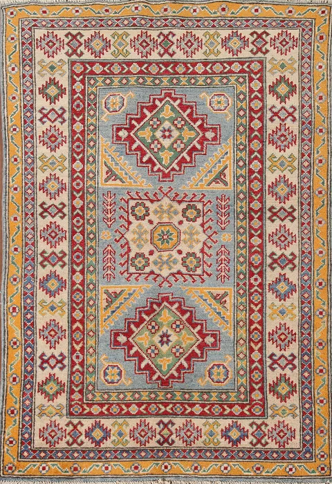 Geometric Kazak Oriental Rug 3x5