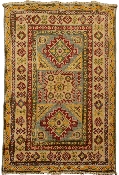 Geometric Kazak Oriental Rug 3x5
