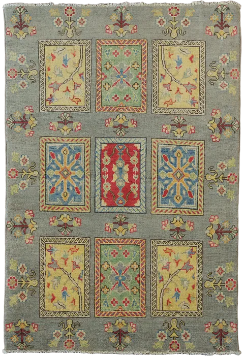 Handmade Wool Kazak Oriental Accent Rug 3x5