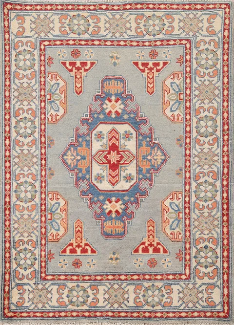 Geometric Kazak Oriental Accent Rug 3x5