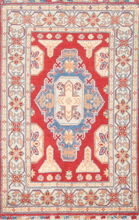 Handmade Red Kazak Oriental Rug 3x5