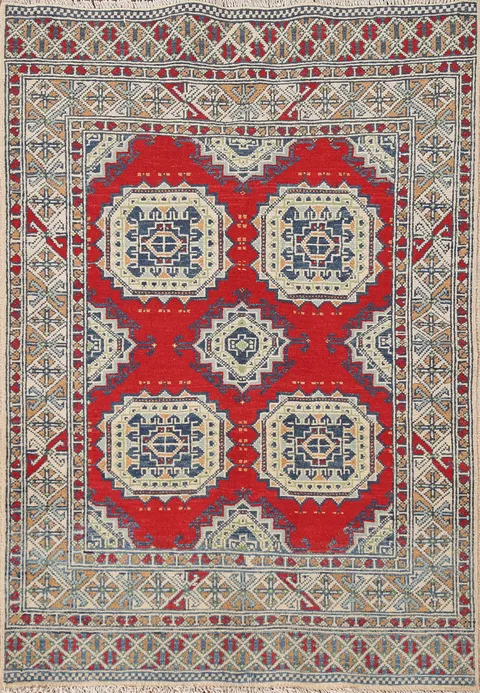 Handmade Wool Kazak Oriental Accent Rug 3x5