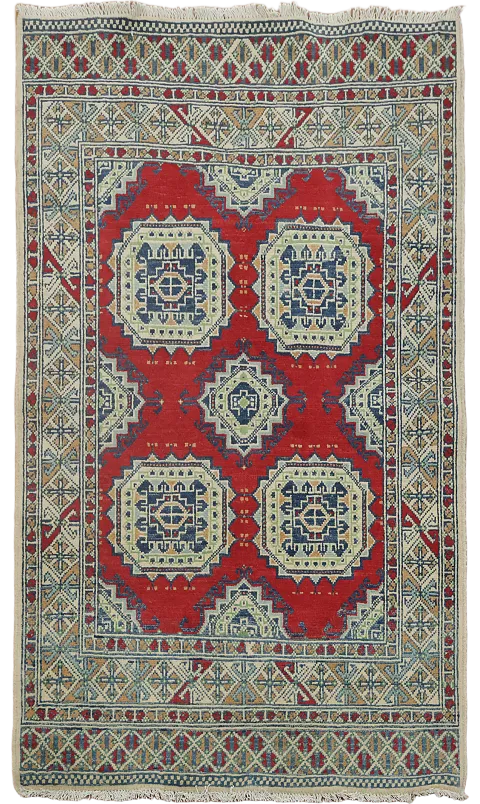 Handmade Wool Kazak Oriental Accent Rug 3x5