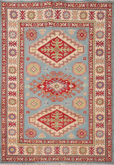 Light Blue Kazak Oriental Rug 3x5