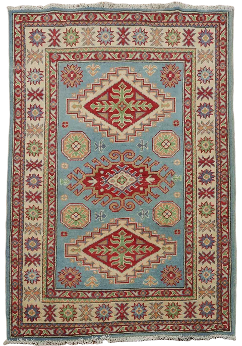 Light Blue Kazak Oriental Rug 3x5