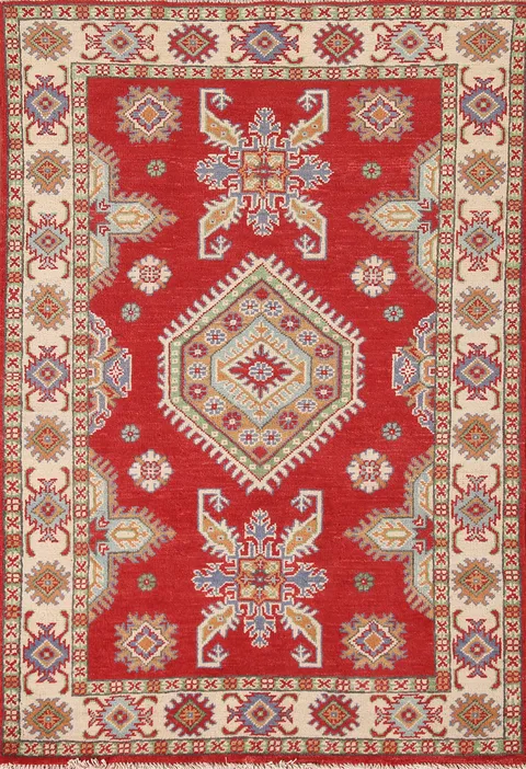 Handmade Red Kazak Oriental Rug 3x5