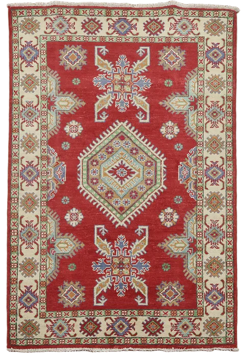 Handmade Red Kazak Oriental Rug 3x5