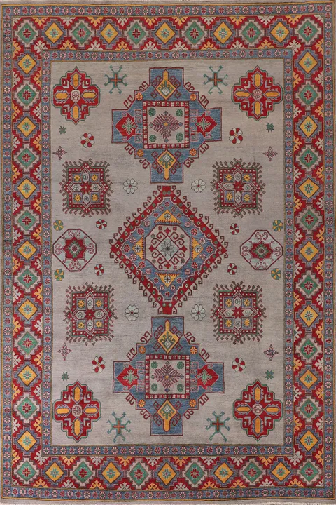 Geometric Wool Kazak Oriental Area Rug 8x11