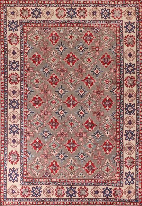 Geometric Wool Kazak Oriental Area Rug 8x11