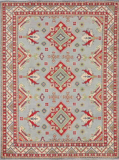 Handmade Wool Kazak Oriental Rug 5x7