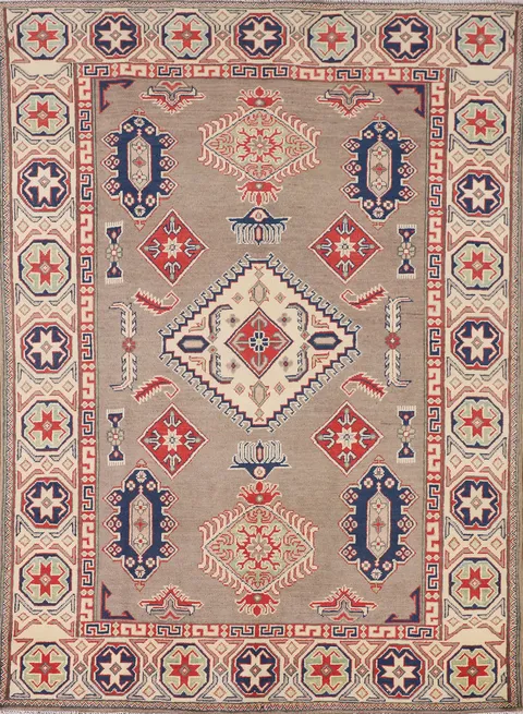 Handmade Wool Kazak Oriental Rug 5x6