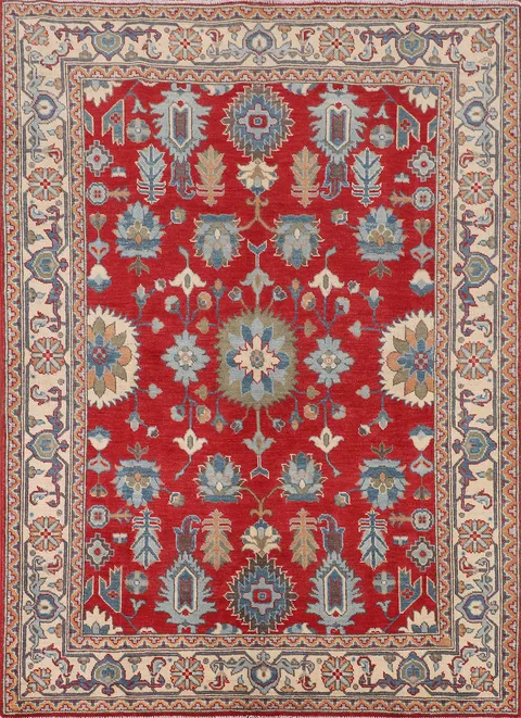 Handmade Red Kazak Oriental Rug 5x7