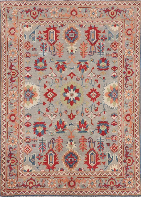 Handmade Wool Kazak Oriental Rug 5x7