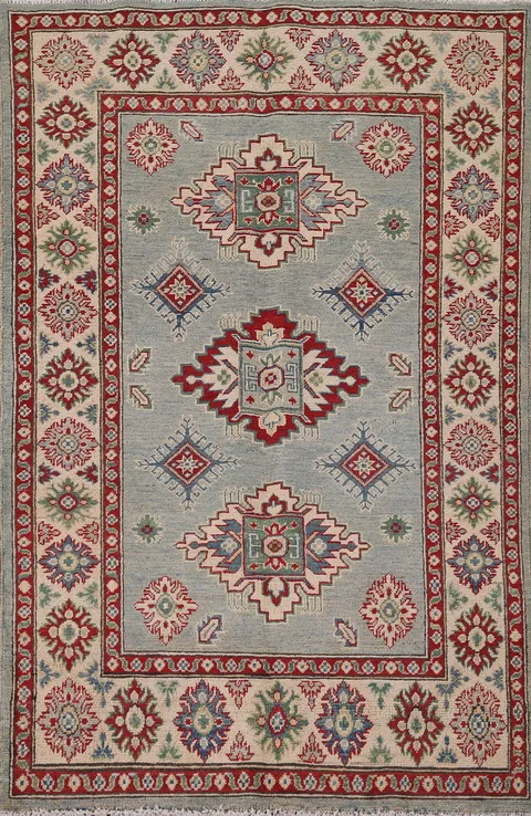 Handmade Wool Kazak Oriental Rug 4x6