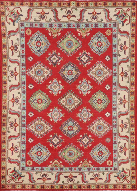 Handmade Accent Kazak Oriental Rug 5x7