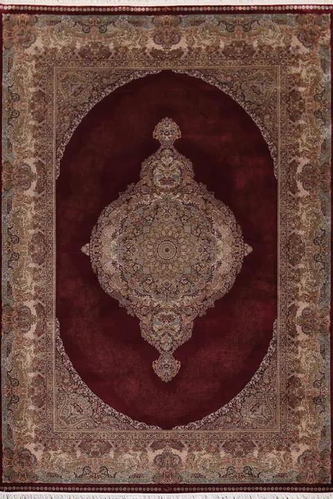Traditional Silk Qum Turkish Area Rug 5x8