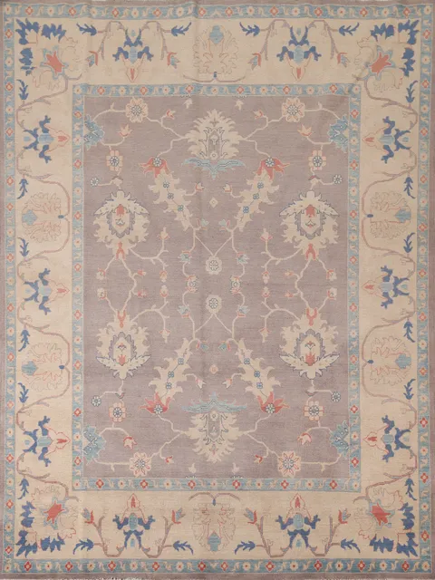 Earth Tone Wool Oushak Oriental Area Rug 8x10