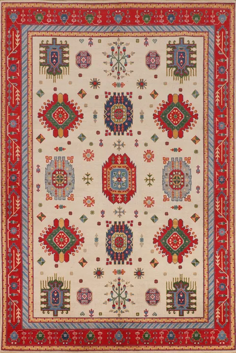 Geoemtric Kazak Oriental Area Rug 7x10