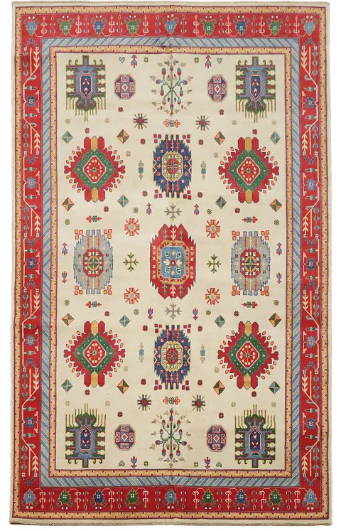 Geoemtric Kazak Oriental Area Rug 7x10
