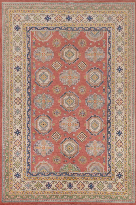 Geometric Kazak Oriental Area Rug 6x10