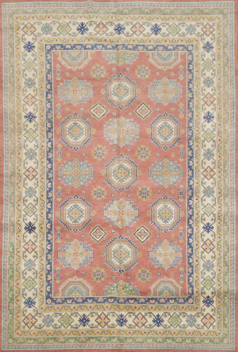 Geometric Kazak Oriental Area Rug 6x10