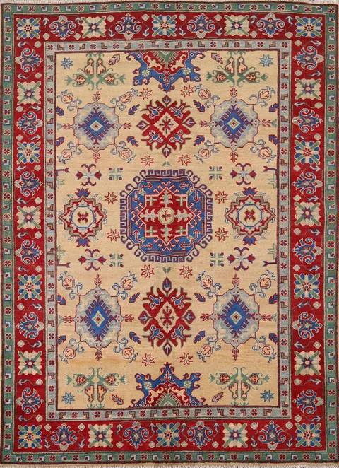 Handmade Wool Kazak Oriental Rug 5x6