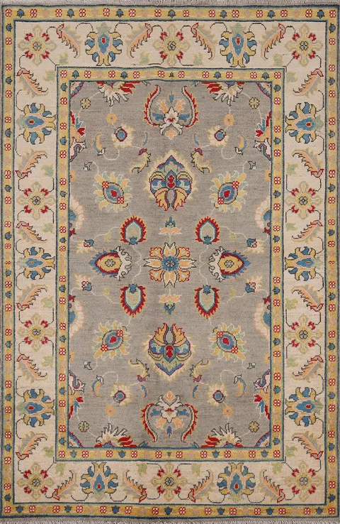 Handmade Floral Oushak Oriental Accent Rug 4x6