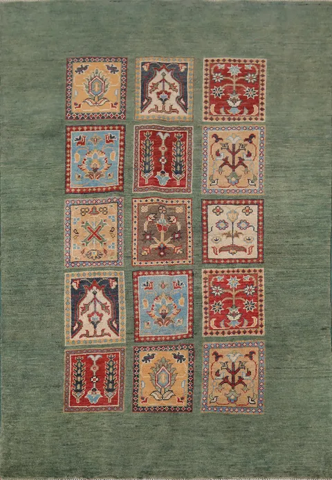 Garden Design Kazak Wool Accent Rug 4x6