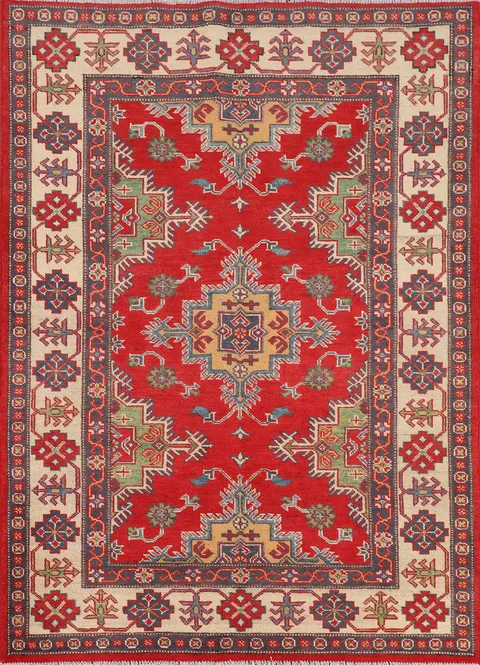 Handmade Wool Kazak Oriental Rug 4x6