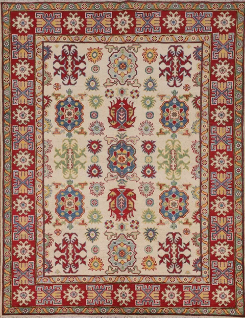 Handmade Wool Kazak Oriental Rug 5x6