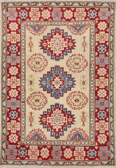 Handmade Wool Kazak Oriental Rug 3x4