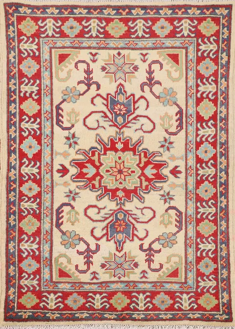 Handmade Wool Kazak Oriental Rug 3x4