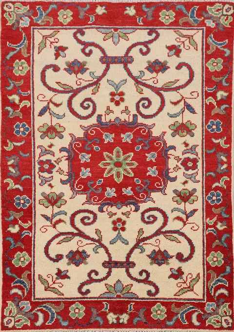 Handmade Wool Kazak Oriental Rug 3x4