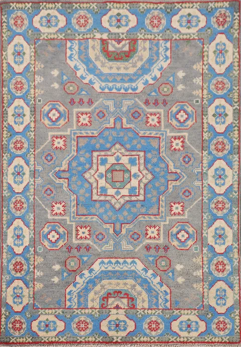 Handmade Wool Kazak Oriental Rug 3x4