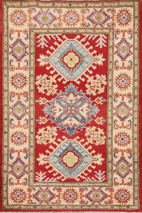 Handmade Red Kazak Oriental Rug 3x4