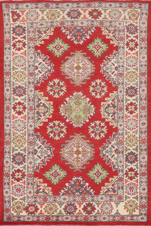 Geometric Kazak Handmade Accent Rug 3x5