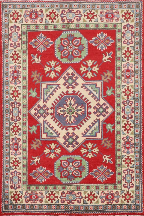 Handmade Red Kazak Oriental Rug 3x5