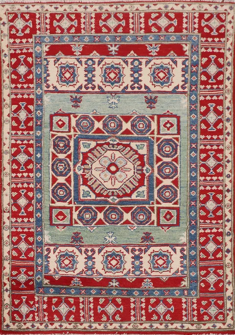 Handmade Kazak Oriental Accent Rug 3x5