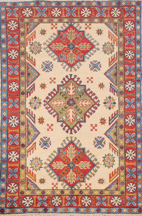 Handmade Wool Kazak Oriental Rug 3x5