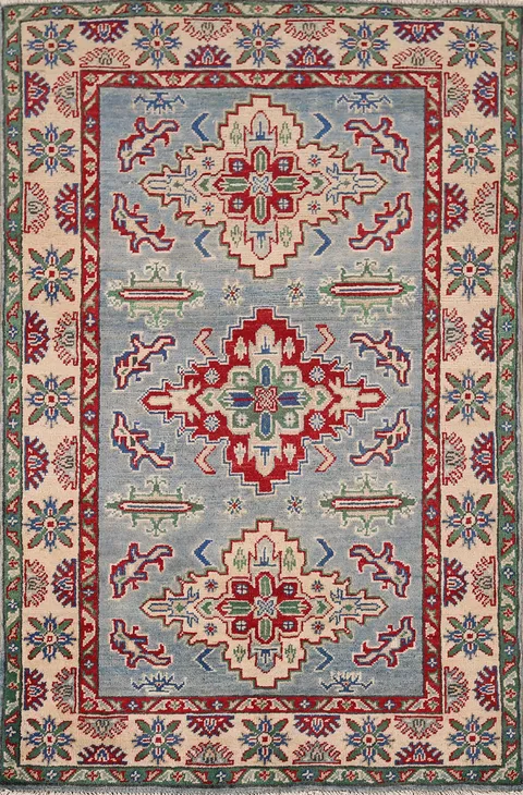 Light Blue Kazak Oriental Rug 3x5
