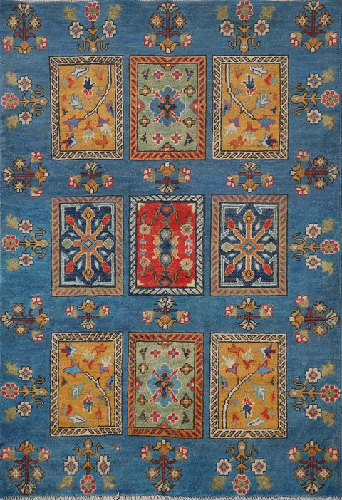Garden Design Kazak Oriental Rug 4x5
