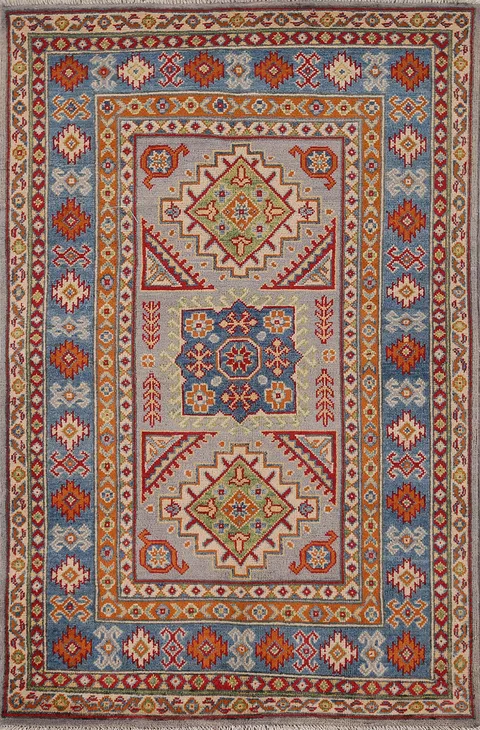 Geometric Kazak Oriental Rug 3x5