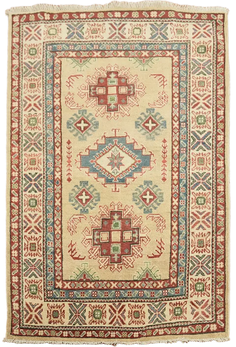 Handmade Wool Kazak Oriental Rug 3x5