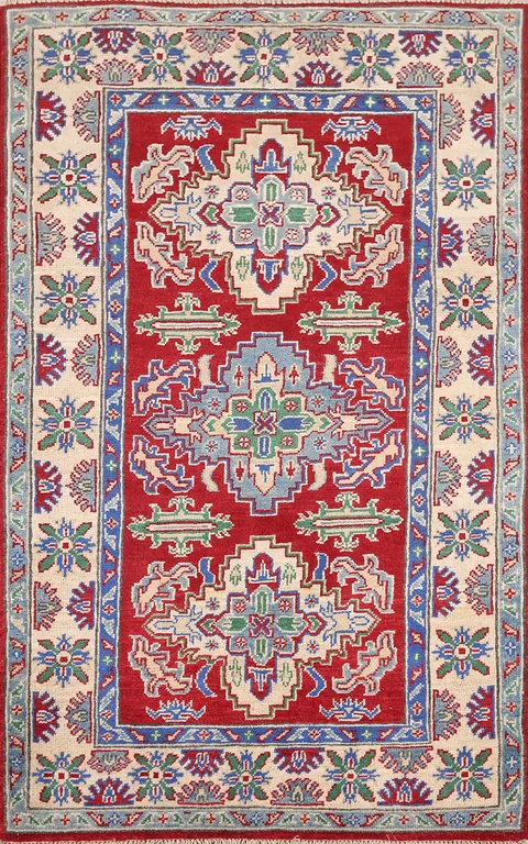 Handmade Wool Kazak Oriental Rug 3x5