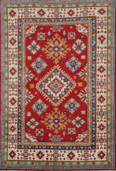 Handmade Red Kazak Oriental Rug 3x5