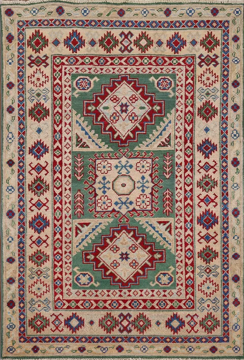 Handmade Wool Kazak Oriental Rug 3x5